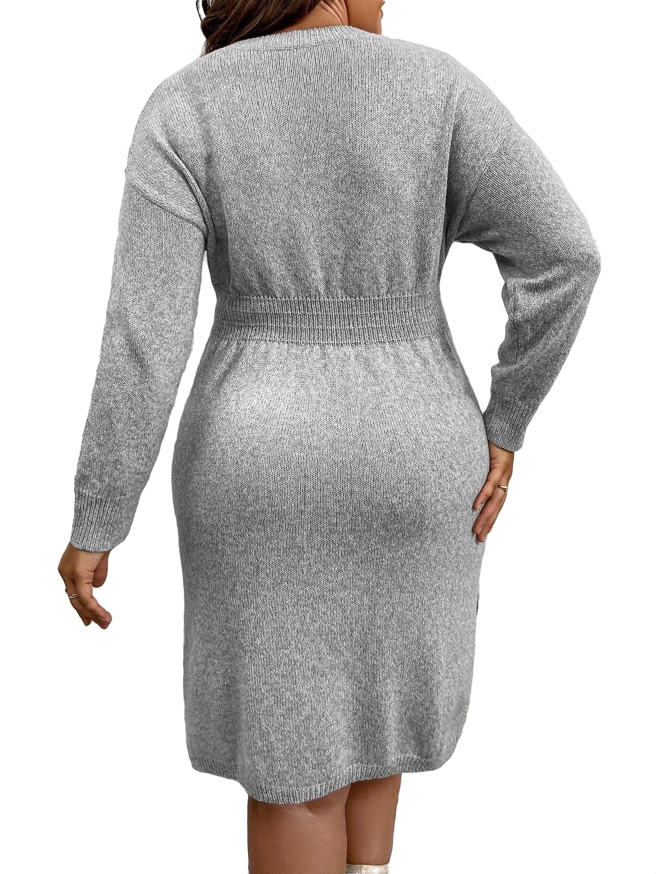 grey plus size dress
